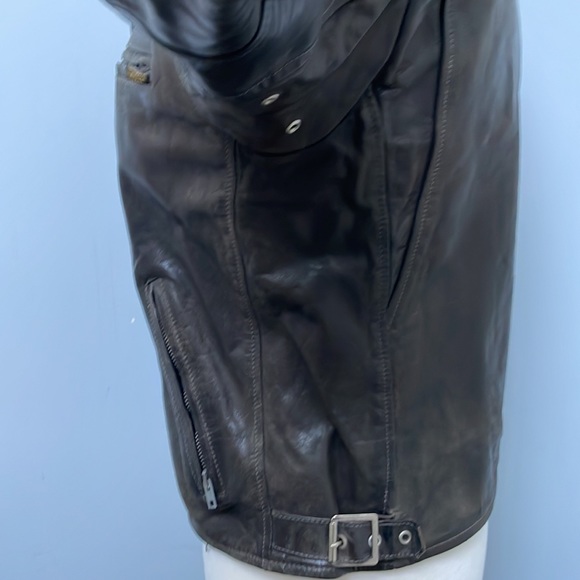 Golden Goose Deluxe Brand - leather jacket with shearling liner - Picture 8 of 14